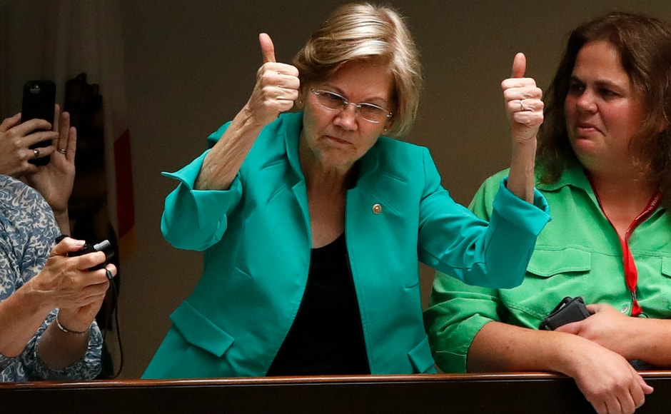 Elizabeth Warren, Senator of Massachusetts also showed her support to the rally protesting against the separation of immigrant families. AP Elizabeth Warren, Senator of Massachusetts also showed her support to the rally protesting against the separation of immigrant families. AP