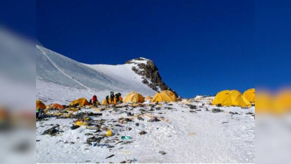 Mount Everest becomes world's highest rubbish dump due to commercial mountaineering; water sources in valleys likely to be affected