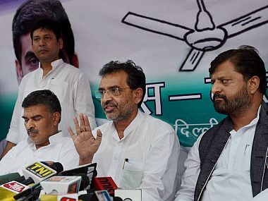 Blow for Upendra Kushwaha-led RLSP in Bihar as two MLAs, one MLC from party switch camps to JD(U) Blow for Upendra Kushwaha-led RLSP in Bihar as two MLAs, one MLC from party switch camps to JD(U)