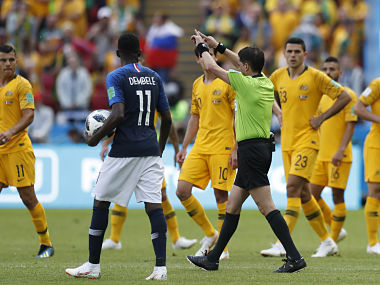 FIFA World Cup 2018: VAR makes debut in tournament during France-Australia Group C fixture FIFA World Cup 2018: VAR makes debut in tournament during France-Australia Group C fixture