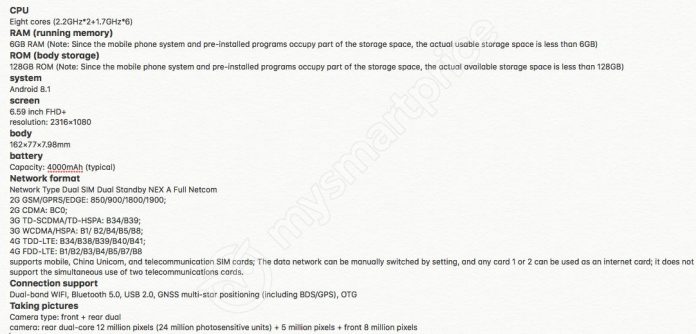 Vivo NEX S Specifications. mysmartprice