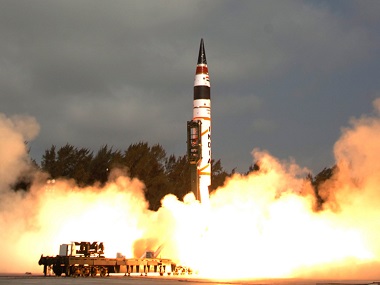 India successfully test-fires nuclear capable surface-to-surface ballistic missile Agni-V in Odisha India successfully test-fires nuclear capable surface-to-surface ballistic missile Agni-V in Odisha