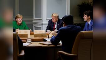 G7 summit ends on bitter note after US backs out of joint communique; awkward photo of Trump-Merkel goes viral