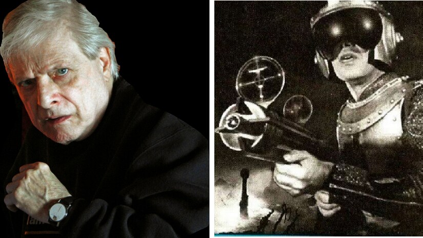 Harlan Ellison (left) scripted episodes for such series as "The Outer Limits"(right)