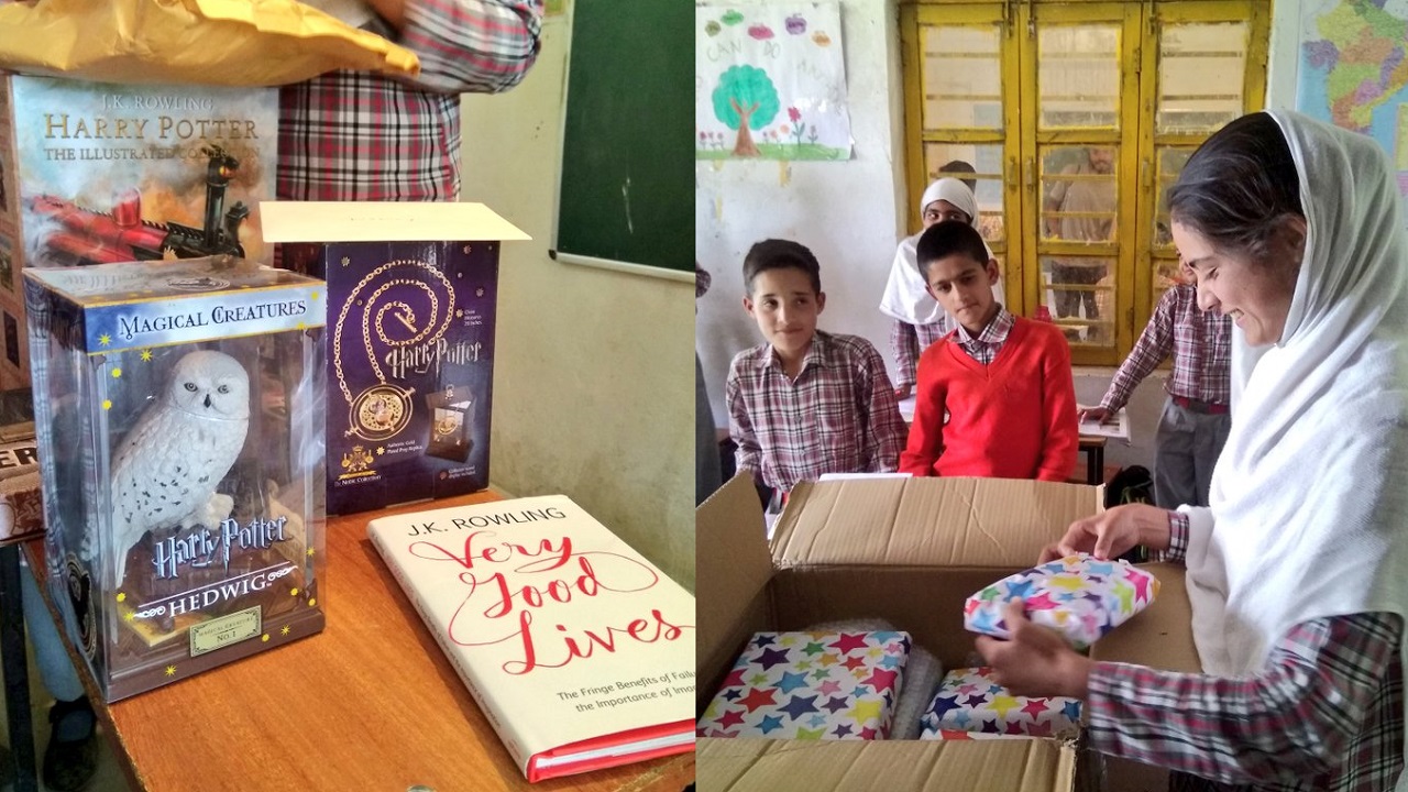 JK Rowling surprised a Kashmiri girl with a Hogwarts letter-equivalent gift box JK Rowling surprised a Kashmiri girl with a Hogwarts letter-equivalent gift box