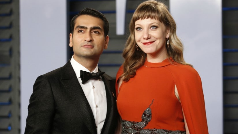 Kumail Nanjiani and Emily Gordon. REUTERS/Danny Moloshok