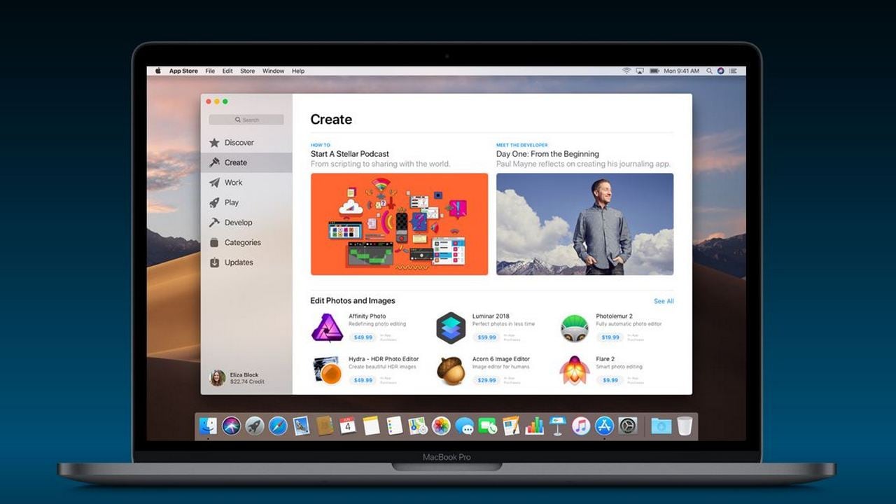 The Mac App Store on macOS Mojave. Image: Apple