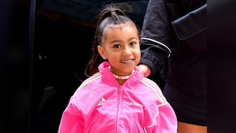 Kim Kardashian's daughter North West sports straight hair in birthday pictures and the internet is not happy about it