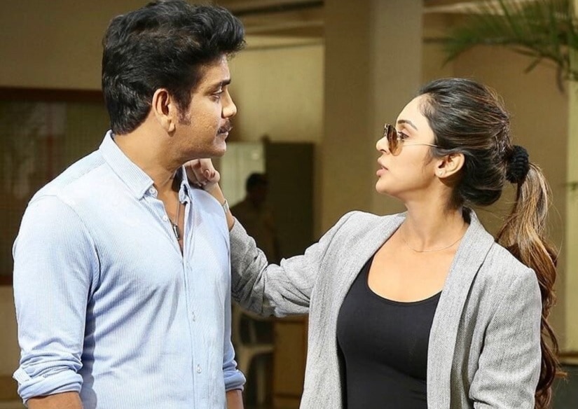 Nagarjuna and Myra Sareen in Officer. Image via Twitter