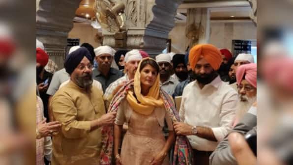 Nikki Haley visits gurdwara in Delhi, takes note of issue of 52 Indian asylum-seekers held in Oregon, US