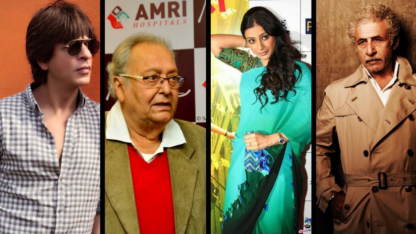 From left to right: Shah Rukh Khan, Soumitra Chatterjee, Tabu, Naseeruddin Shah. Images from Facebook