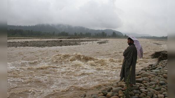 Floods hit parts of Kashmir after continuous rainfall; roads damaged, buildings partially submerged