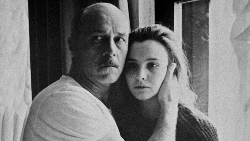 Actors Stanislav Govorukhin as Krymov and Tatyana Drubich as Alika in Assa at the Mosfilm studio, April 25, 1987. Facebook/ @sovietmoviesonline
