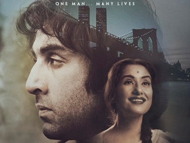 Sanju poster: Manisha Koirala poses with glum looking Ranbir, bears uncanny resemblance to Nargis Dutt Sanju poster: Manisha Koirala poses with glum looking Ranbir, bears uncanny resemblance to Nargis Dutt