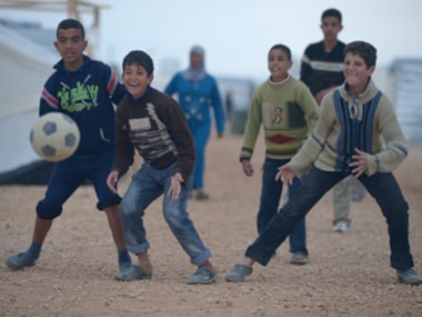 FIFA World Cup 2018: Displaced Syrians find relief in tent-side World Cup screenings