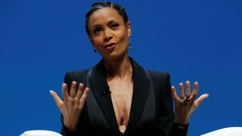 Thandie Newton at a conference at the Cannes Lions International Festival of Creativity. REUTERS/Eric Gaillard