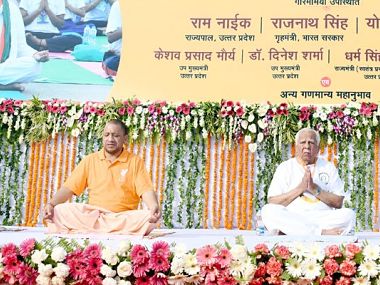 Is Yogi Adityanath a Liverpool fan? On International Yoga Day, UP chief minister sports saffron T-shirt with club's crest Is Yogi Adityanath a Liverpool fan? On International Yoga Day, UP chief minister sports saffron T-shirt with club's crest