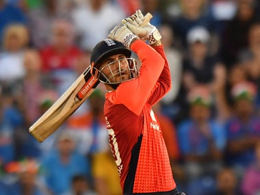 Alex Hales controlled England’s inning from one end as wickets continued to fall on the other end. AFP
