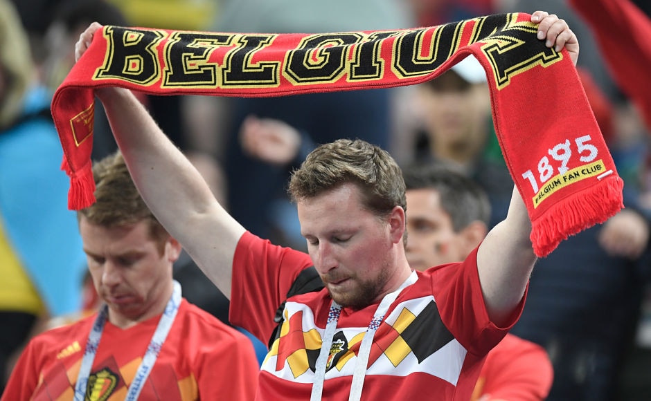 A dejected Belgium fan, shows support after Red Devil's exit in the semi-final round of the World Cup. AFP A dejected Belgium fan, shows support after Red Devil's exit in the semi-final round of the World Cup. AFP