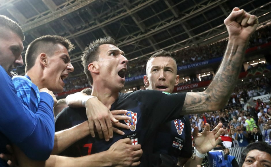 Mario Mandzukic celebrates after scoring the winner for Croatia in the 109th minute. AP Mario Mandzukic celebrates after scoring the winner for Croatia in the 109th minute. AP