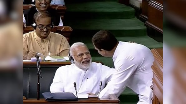 Rahul Gandhi's hug to Modi a political statement, not an expression of love; the wink gave his game away