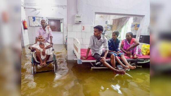 Fish swim in Patna govt hospital's flooded ICU after downpour; staff switch off machines for fear of electrocution