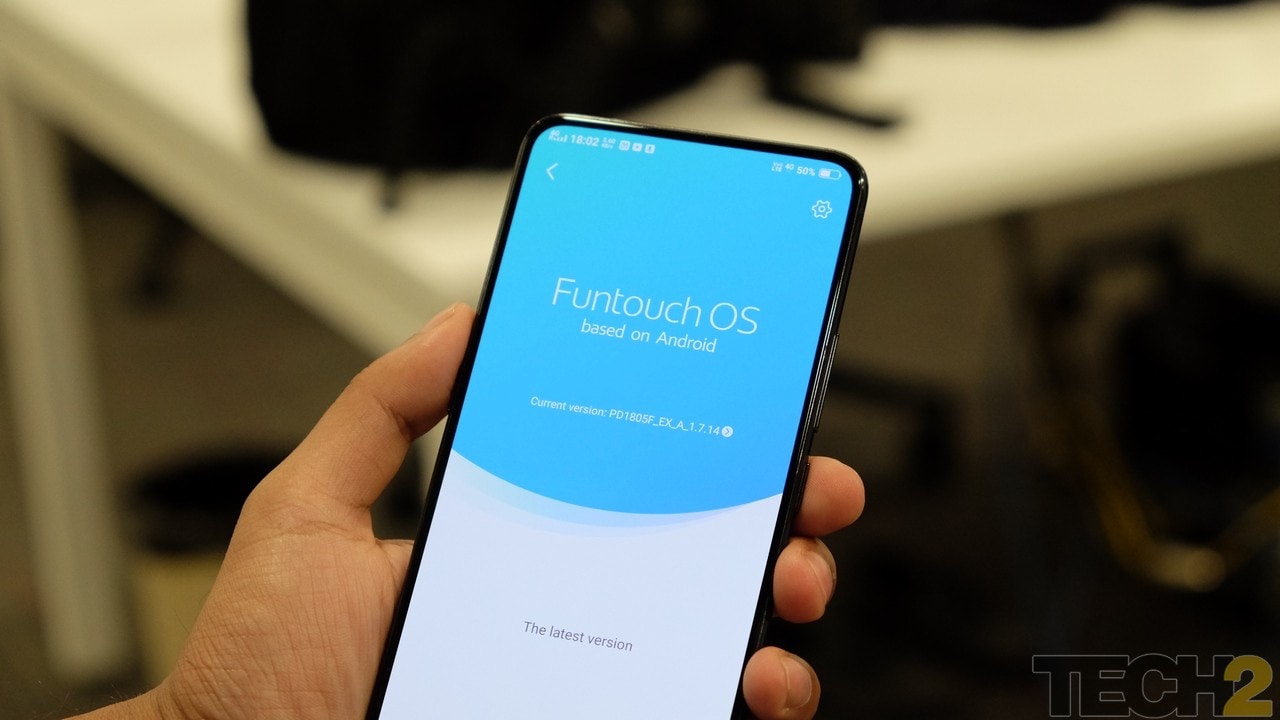 The latest FunTouch OS ha brought in a lot of changes. The NEX has a massive 91.24 percent screen-to-body ratio and no notch. Image: Amrita Rajput/tech2