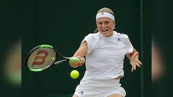 Wimbledon 2018: Jelena Ostapenko storms into quarter-final with straight-sets win over Aliaksandra Sasnovich