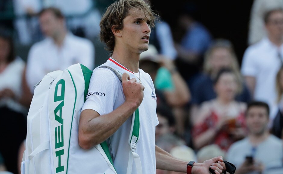 Fourth seed Alexander Zverev was eliminated from Wimbledon 2018 after losing to Ernests Gulbis of Latvia. Zverev lost 7-6, 4-6, 5-7, 6-3, 6-0. AP Fourth seed Alexander Zverev was eliminated from Wimbledon 2018 after losing to Ernests Gulbis of Latvia. Zverev lost 7-6, 4-6, 5-7, 6-3, 6-0. AP