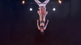Couple's fiery trapeze act on America's Got Talent goes awfully wrong during judge cuts round