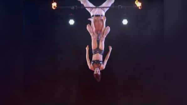Couple's fiery trapeze act on America's Got Talent goes awfully wrong during judge cuts round