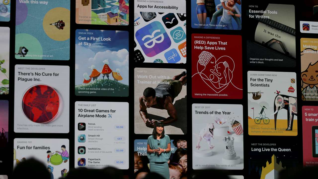 Ann Thai, director of Product Management for the App Store, speaks at the Apple Worldwide Developer Conference (WWDC) in San Jose, California, U.S., June 4, 2018. REUTERS/Elijah Nouvelage - RC1D945F9280