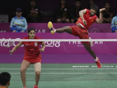   File image of the mixed pair Ashwini Ponnappa and Satwiksairaj Reddy. AP 