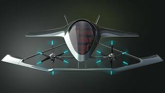 Aston Martin unveils a hybrid electric flying vehicle at Farnborough Airshow