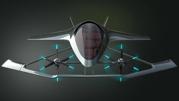 Aston Martin unveils a hybrid electric flying vehicle at Farnborough Airshow