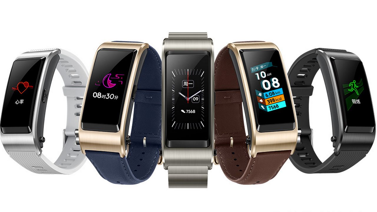 Talkband B5 comes in three different types of straps and in five colours. Image: Vmall