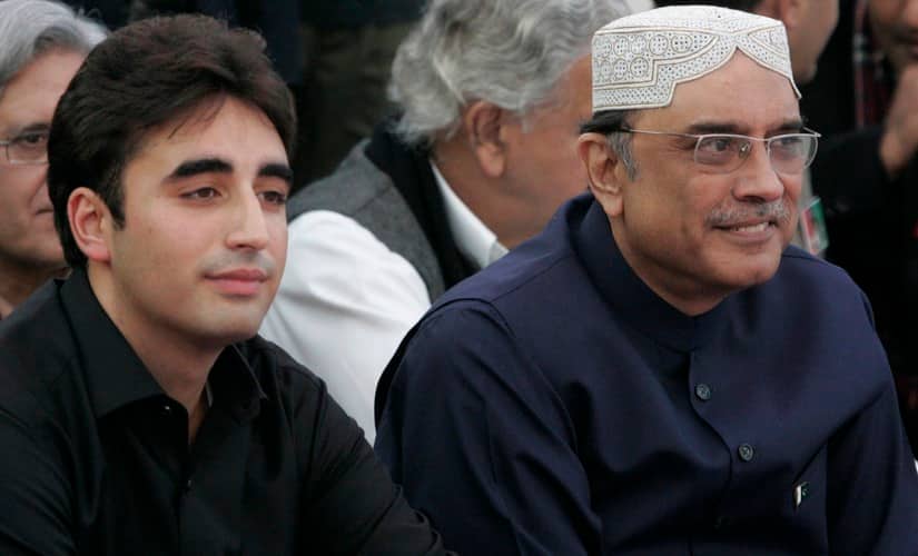 File image of Bilawal Bhutto Zardari with father former Pakistan president Asif Ali Zardari. Reuters