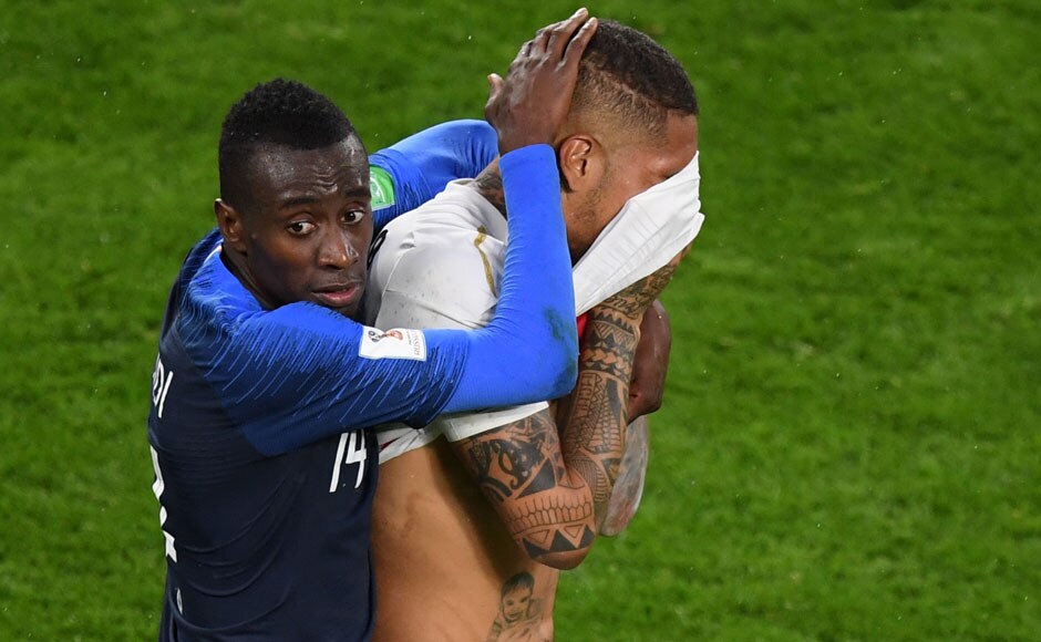 France eliminated Peru by defeating them and sealed qualification to the knockout rounds. Their last group stage match was against Denmark, a match they needed to draw to finish top of their group. AFP France eliminated Peru by defeating them and sealed qualification to the knockout rounds. Their last group stage match was against Denmark, a match they needed to draw to finish top of their group. AFP