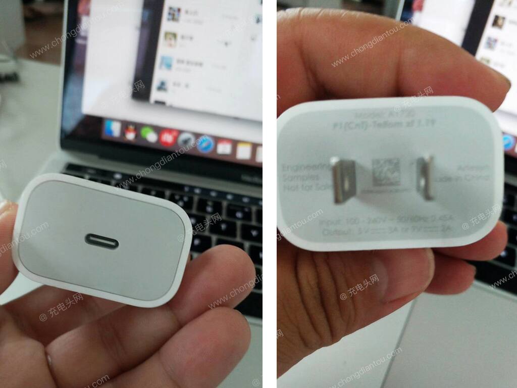Apple 18W USB - C Power Adapter. Image: Chongdiantou