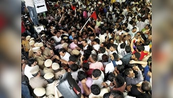 M Karunanidhi health update: M K Stalin appeals for calm as DMK supporters throng Kauvery Hospital; heavy police cover in Chennai's Mylapore