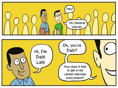 Dalit Lalit and General Gaurav — a webcomic explaining caste-based reservations Dalit Lalit and General Gaurav — a webcomic explaining caste-based reservations