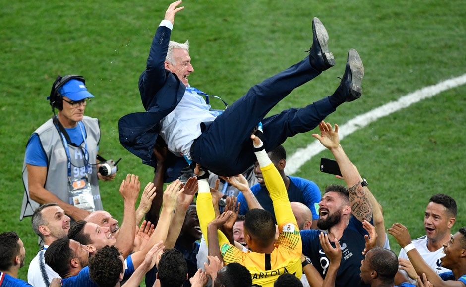 France hung on to win their second World Cup. French boss Didier Deschamps became just the third man to win the tournament as both player and coach. AFP France hung on to win their second World Cup. French boss Didier Deschamps became just the third man to win the tournament as both player and coach. AFP