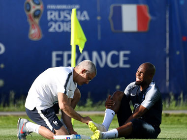 FIFA World Cup 2018: France midfielder Djibril Sidibe's injury less severe than expected, Benjamin Mendy resumes training FIFA World Cup 2018: France midfielder Djibril Sidibe's injury less severe than expected, Benjamin Mendy resumes training