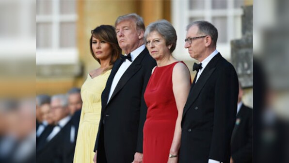 'They like me a lot in the UK,' remarks Donald Trump; meanwhile, protests planned as US president makes maiden London visit
