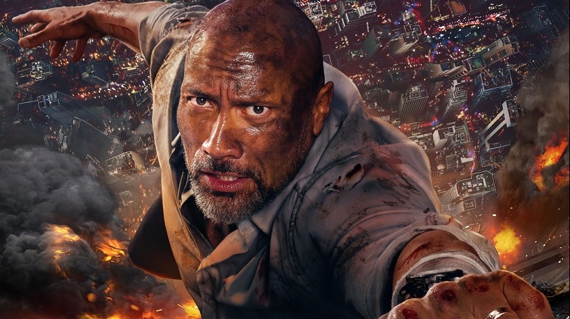 Dwayne Johnson in Skyscraper. Image via Twitter