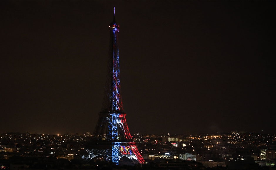 The victory was celebrated all around France, with several landmarks in Paris being lit up with the French colours. AFP The victory was celebrated all around France, with several landmarks in Paris being lit up with the French colours. AFP