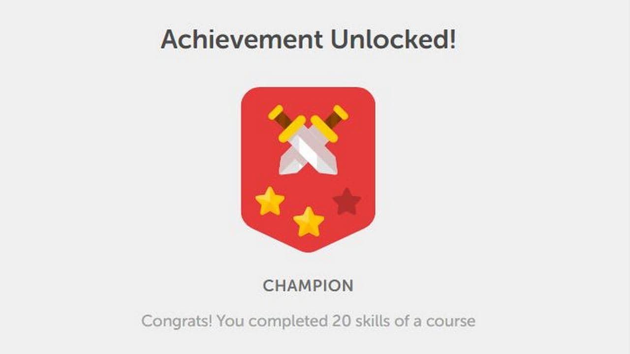 There's a gamification element in Duolingo which keeps you engaged