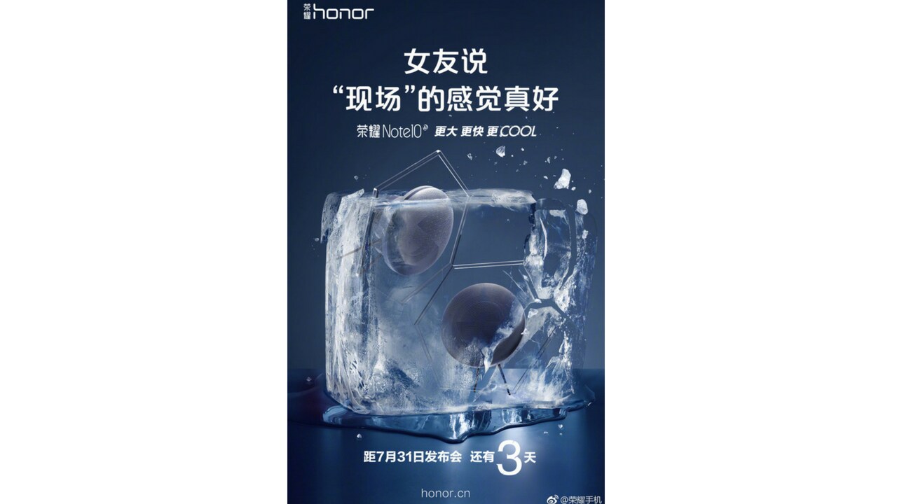 The new poster of Honor Note 10. Image: Weibo