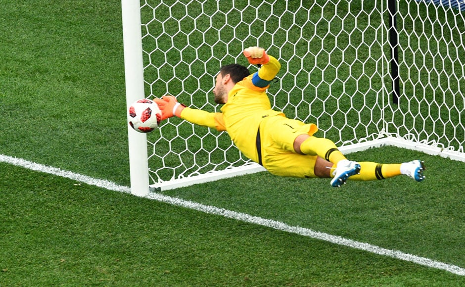 France's captain Hugo Lloris pulled off a couple of astounding saves to ensure that the team kept a clean sheet, while goals from Raphael Varane and Antoine Griezmann ensured their progress into the semi-finals of the World Cup. AFP France's captain Hugo Lloris pulled off a couple of astounding saves to ensure that the team kept a clean sheet, while goals from Raphael Varane and Antoine Griezmann ensured their progress into the semi-finals of the World Cup. AFP