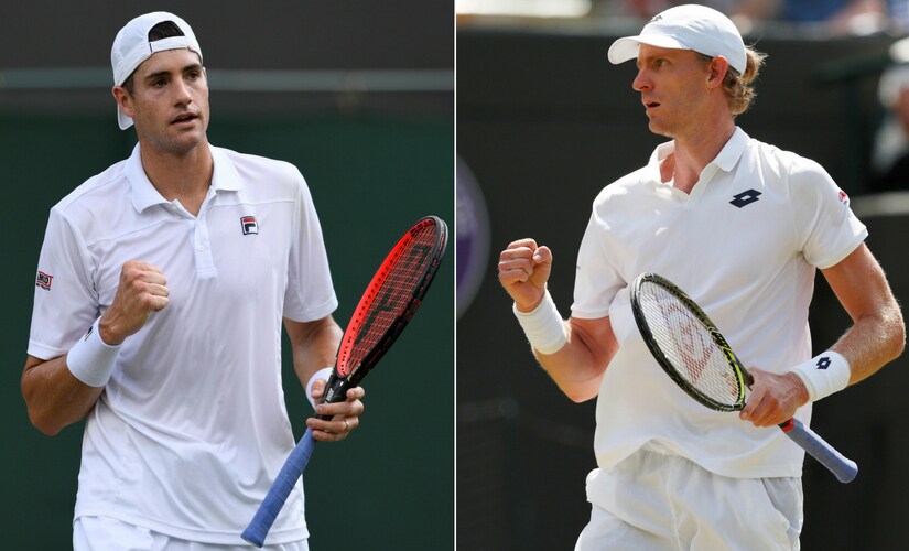John Isner and Kevin Anderson will play in their first Wimbledon semi-final on Friday. Reuters